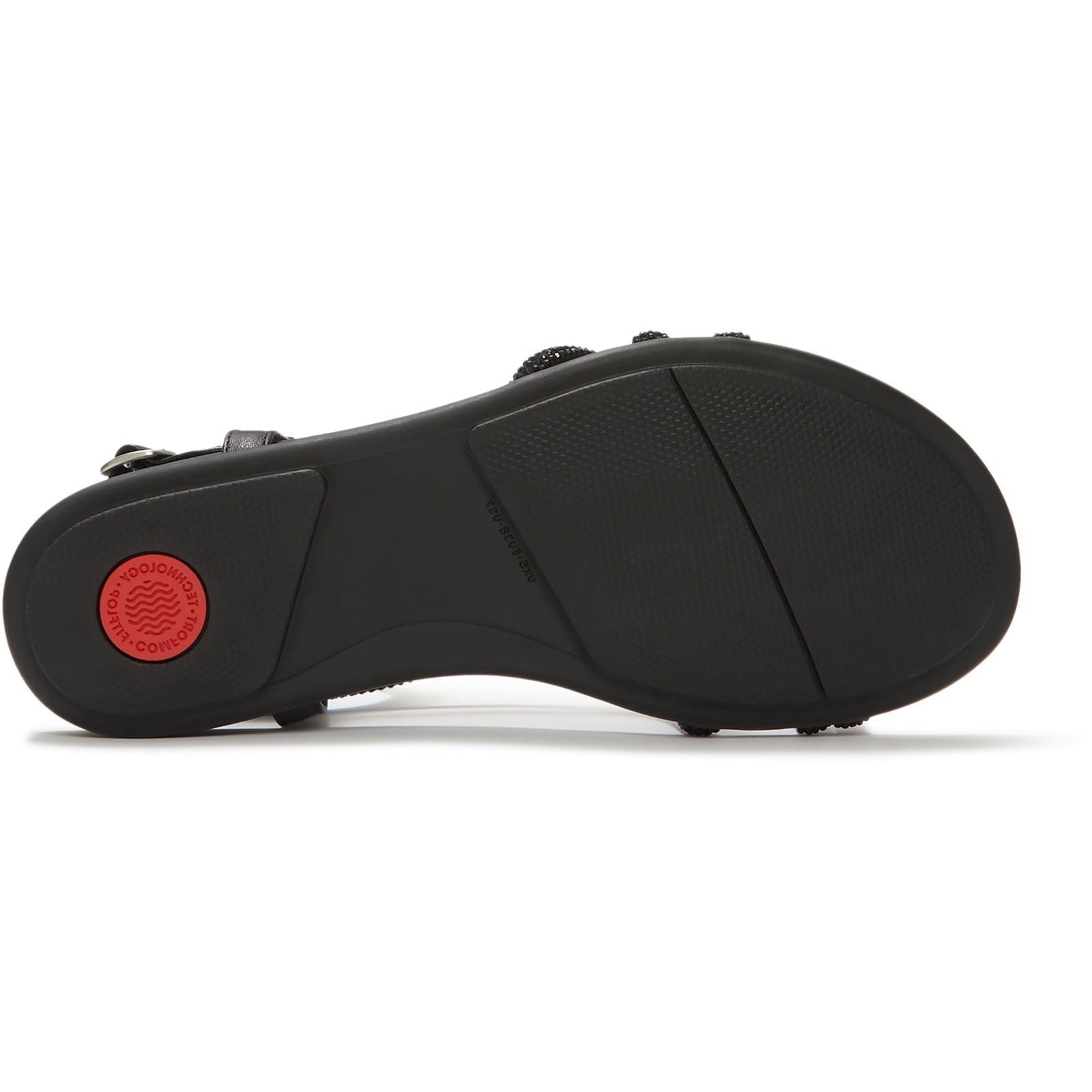 Fitflop Fino Toe-Post Leder Damen All Black Sandalen