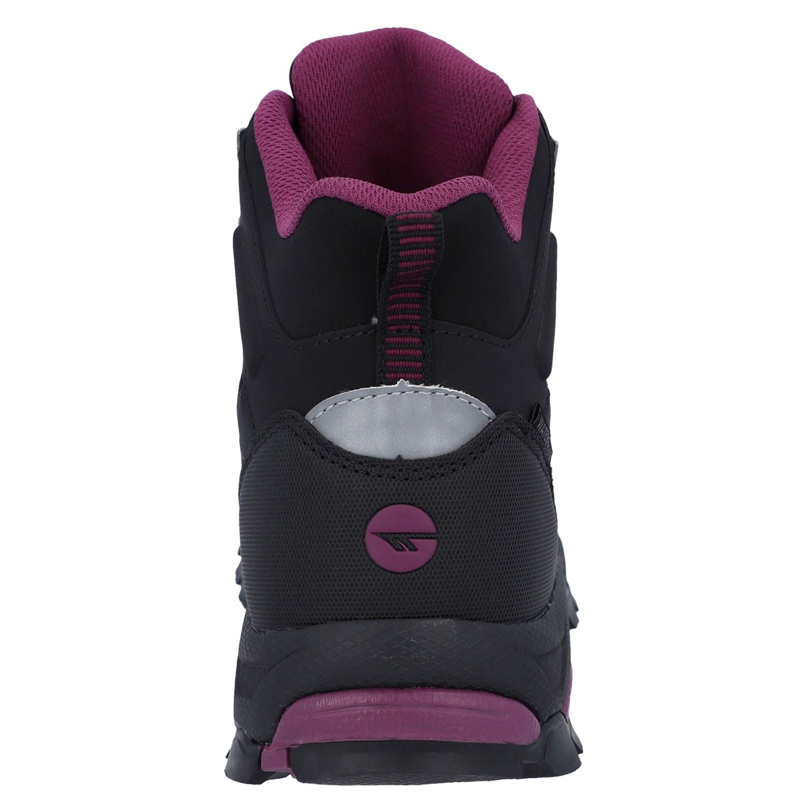 Hi-Tec Jackdaw Mid WP Polyester Damen Schwarz/Burgunder Wanderstiefel