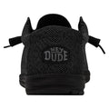 HEYDUDE Wally Sox Herren Bootsschuhe Aus Mikro-Wildleder In Total Schwarz