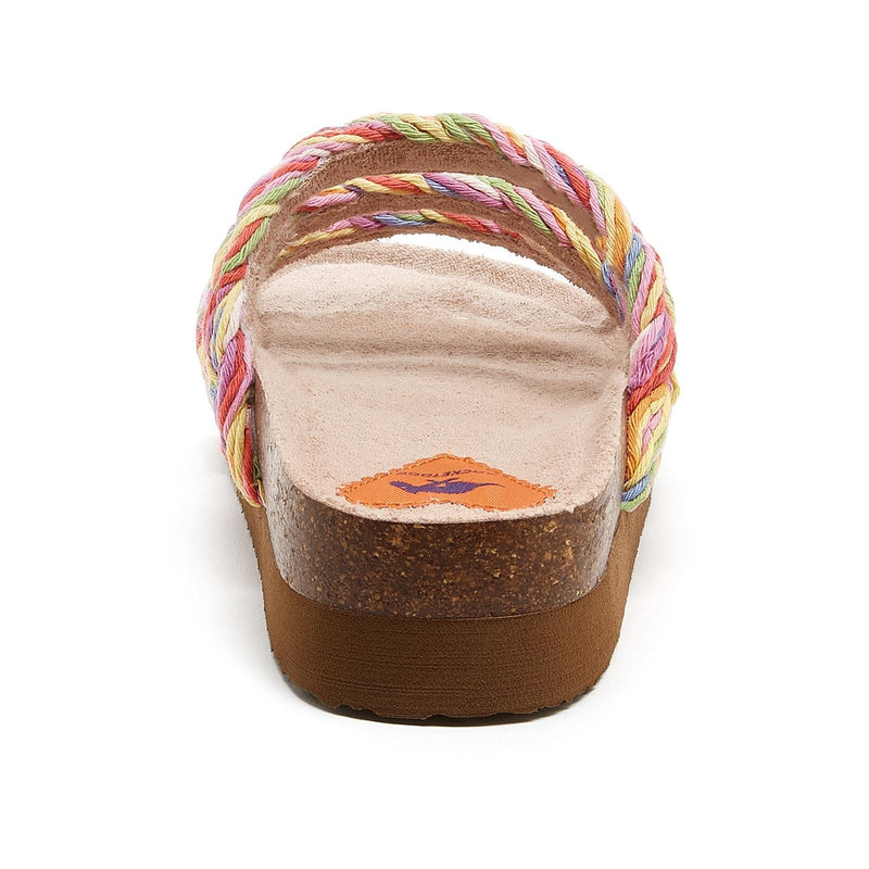 Rocket Dog Ashley String Braid Baumwoll Damen Regenbogen Sandalen