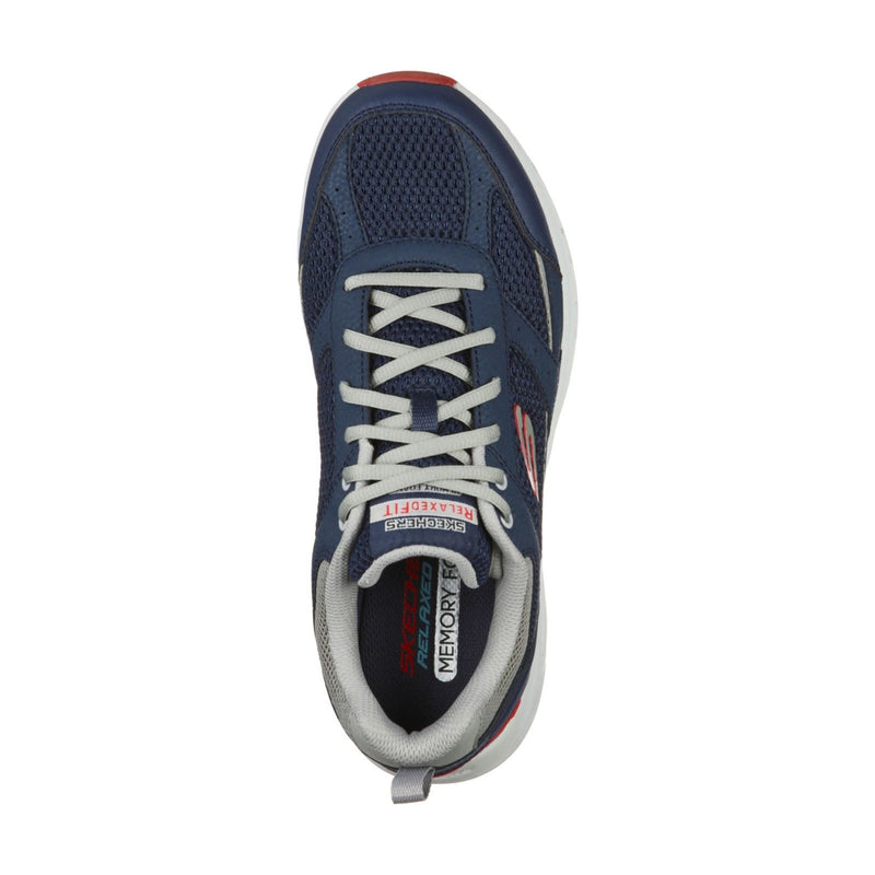 Skechers Oak Canyon Verketta Leder Herren Sneakers In Marineblau/Grau
