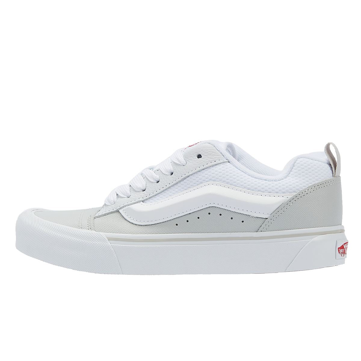 Vans Knu Skool Retro Skate Sneaker Aus Weißem/Rotem Leder