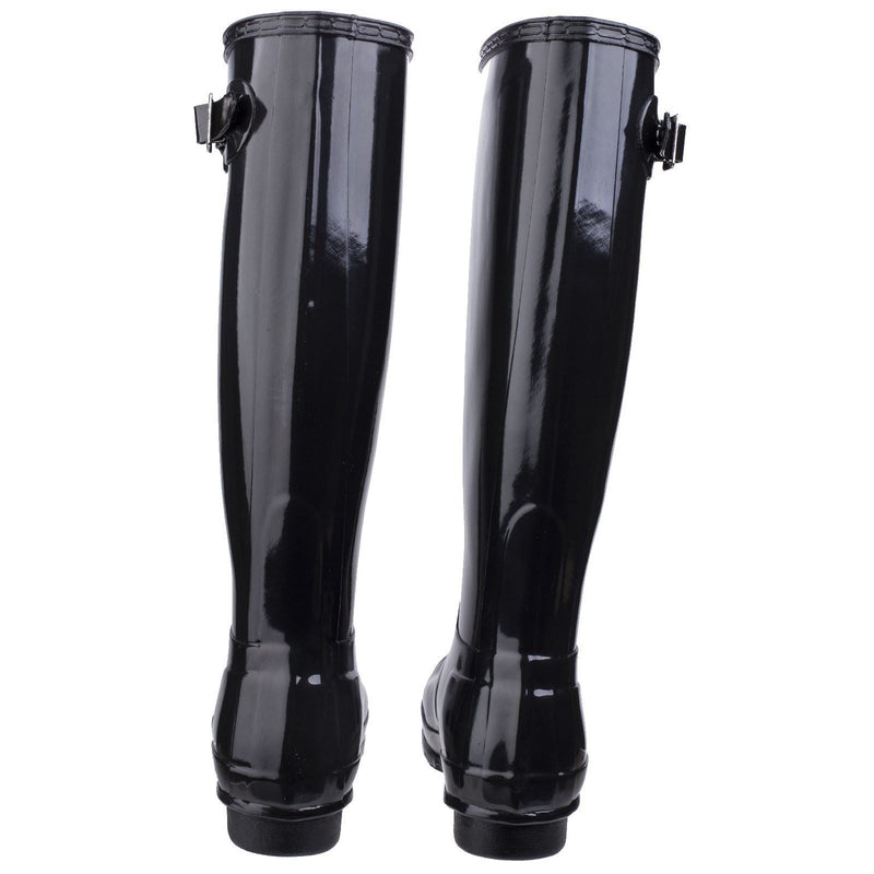 Hunter Original Tall Gloss Gummistiefel Für Damen In Schwarz