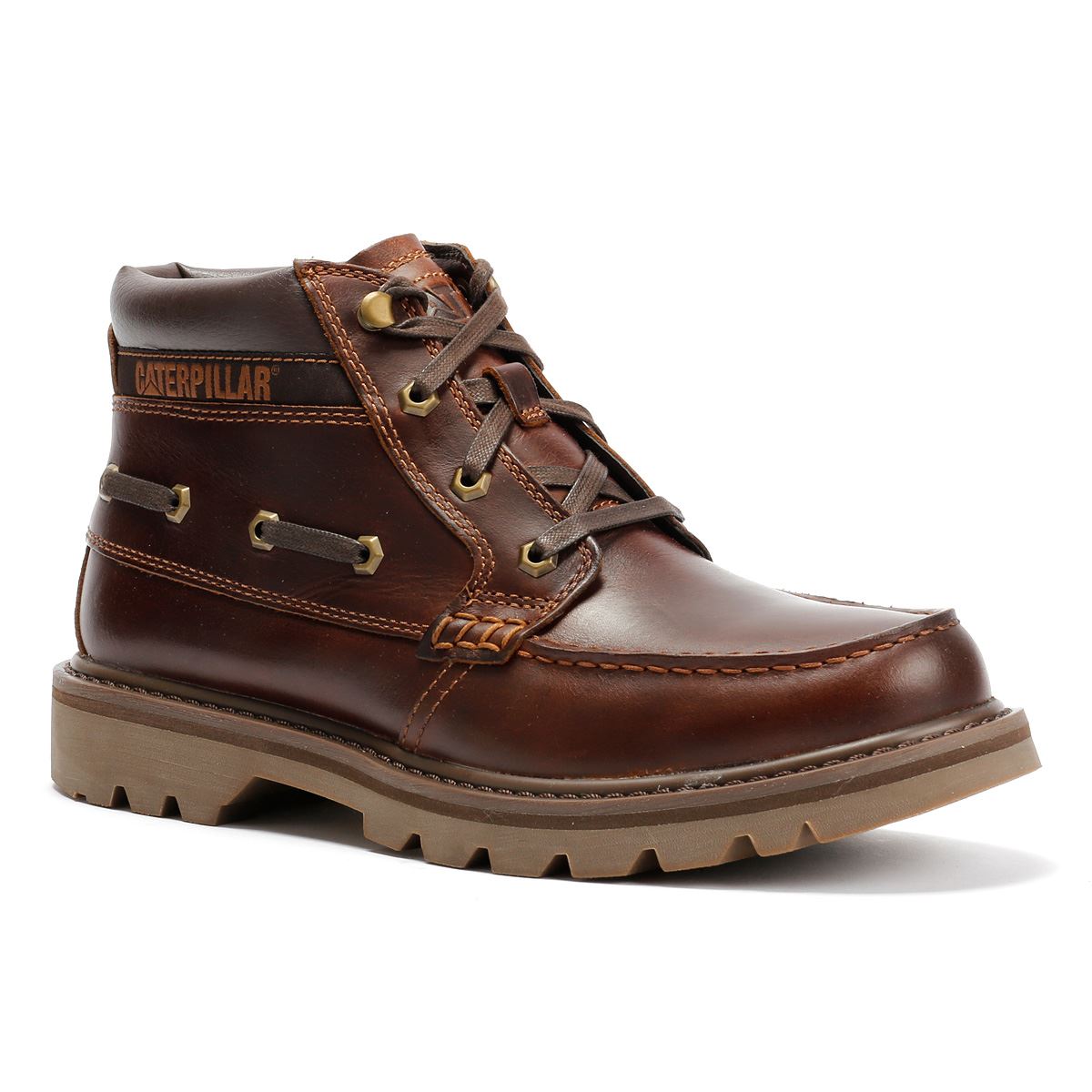 Caterpillar Colorado Boat Mid Leder Herren Braune Stiefel