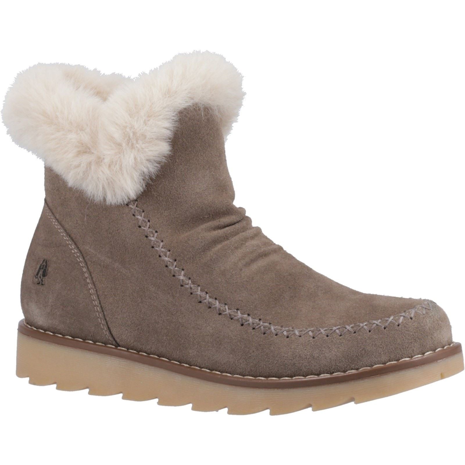 Hush Puppies Moira Wildleder Damen Stiefel In Taubengrau