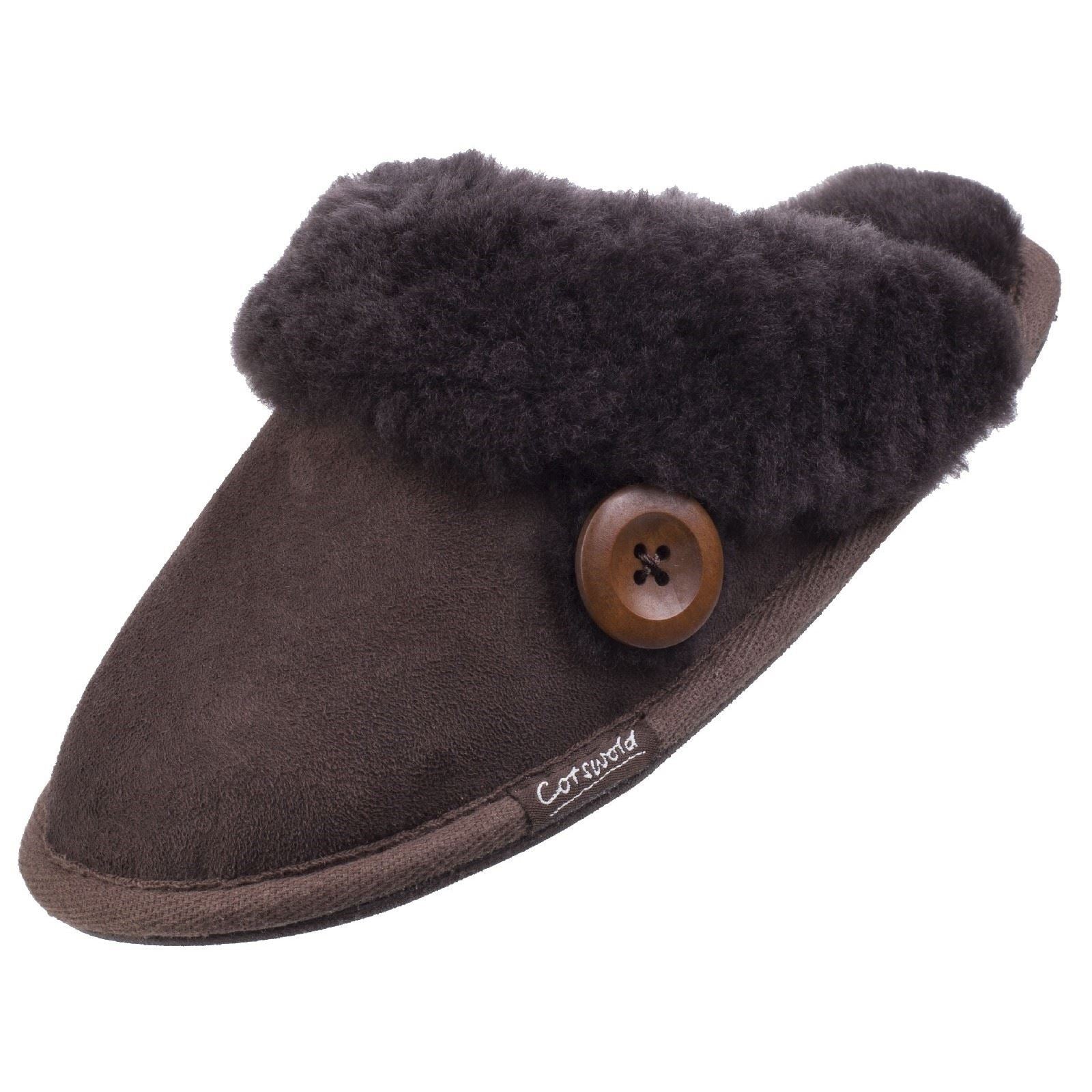 Cotswold Lechlade Damen Schokoladenfarbene Ledermules
