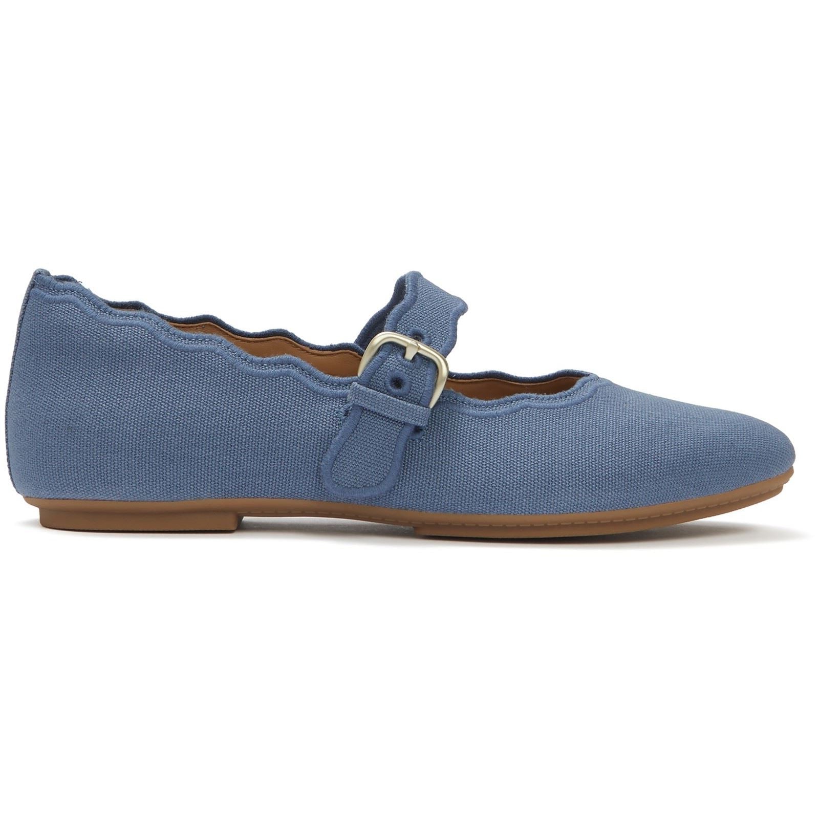 Fitflop Delicato Wave-Edge Polyester Damen Schuhe In Kosmischem Blau