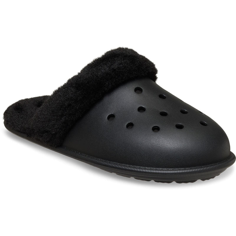 Crocs Classic Fuzz Scuff Thermoplastische Schwarze Herrenpantoletten