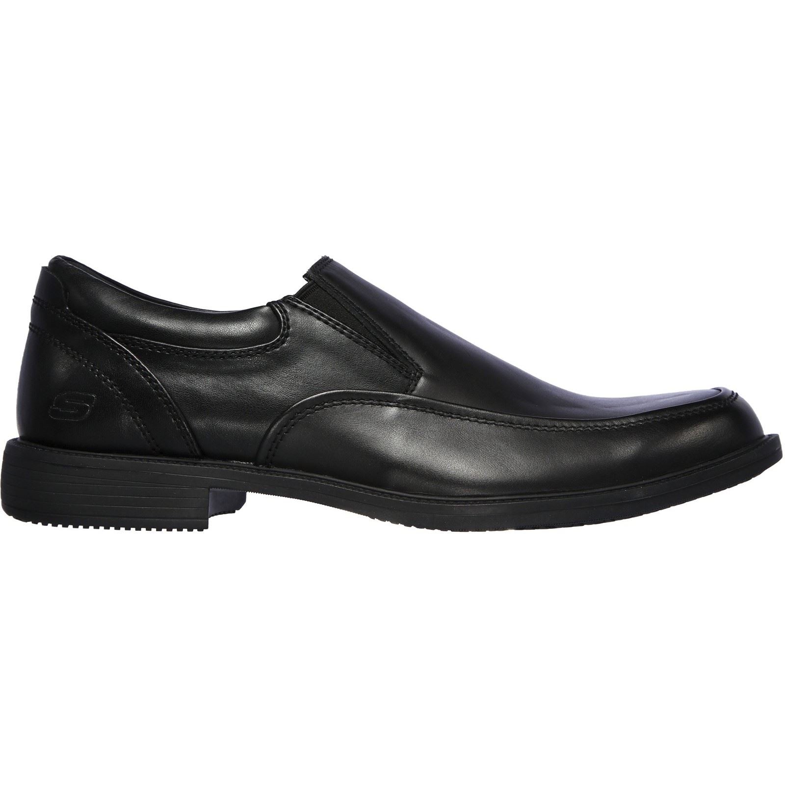 Skechers Dreston Ratlon Leder Herren Schwarze Loafer