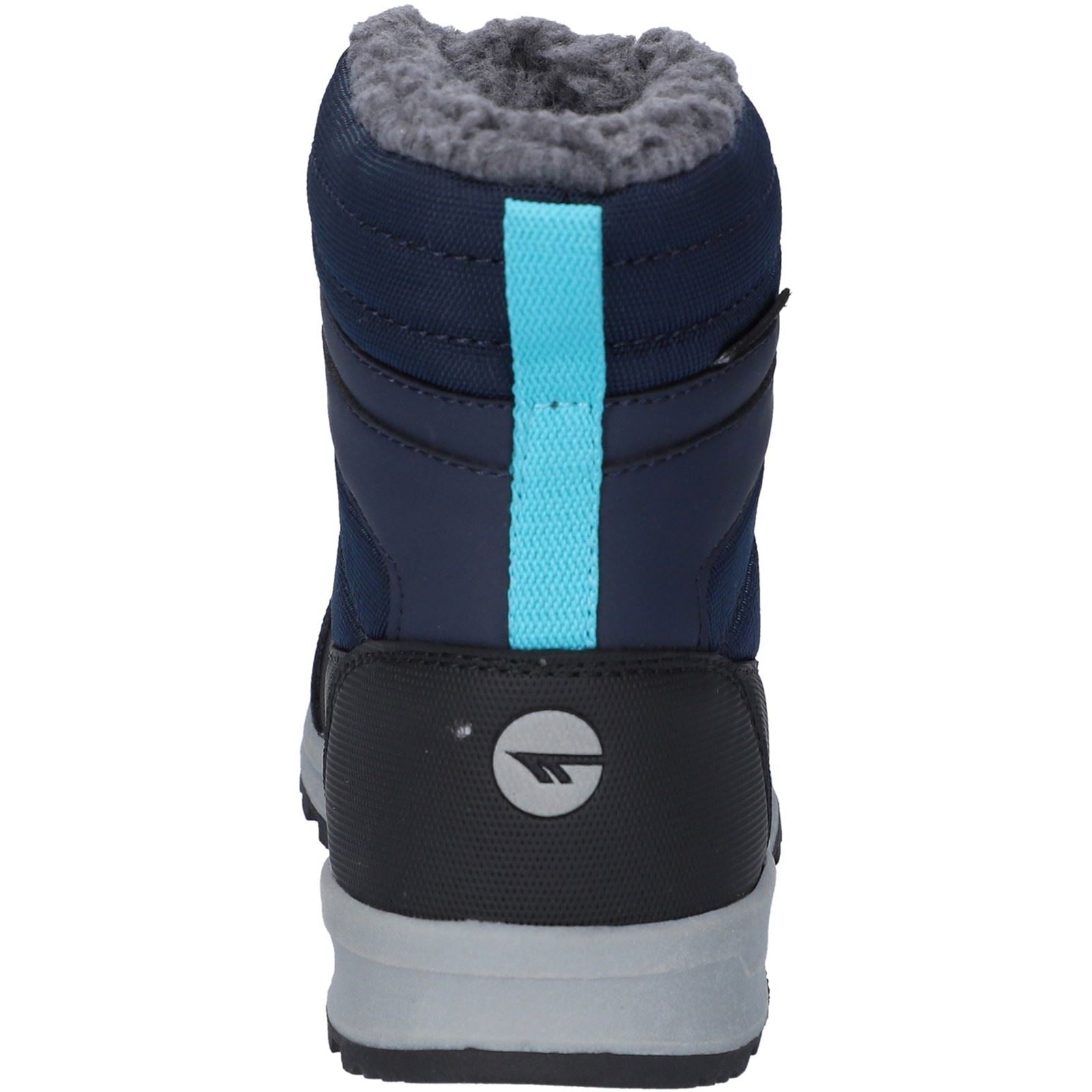 Hi-Tec Leo Nylon Unisex Kinder Blaunacht/Schwarz/Pfauenblau Winter Stiefel bis zur Mitte der Wade