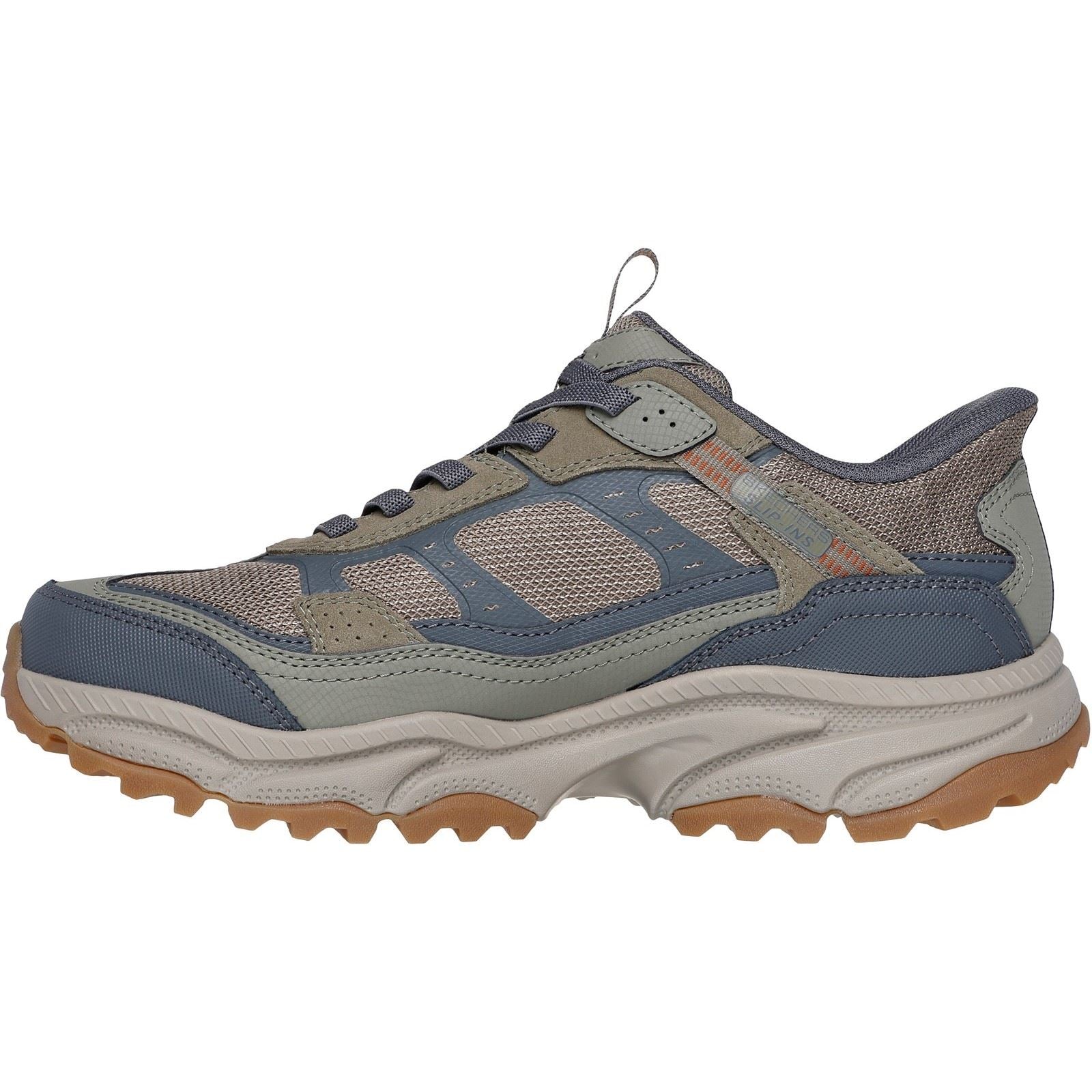 Skechers Vigor AT Leder Herren Wanderstiefel In Olivgrün/Grau
