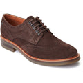 Base London Hatfield Leder Herren Brogues Schuhe In Verbranntem Braun