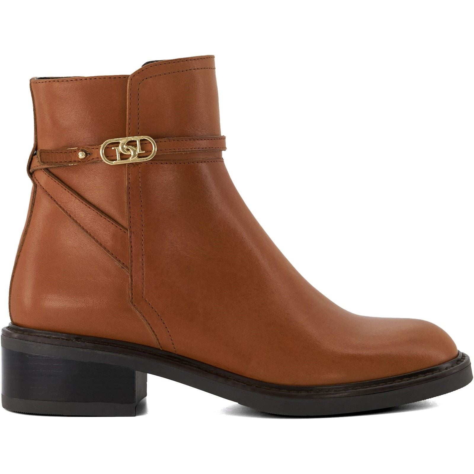 Dune Praising Leder Damen Stiefeletten In Beige