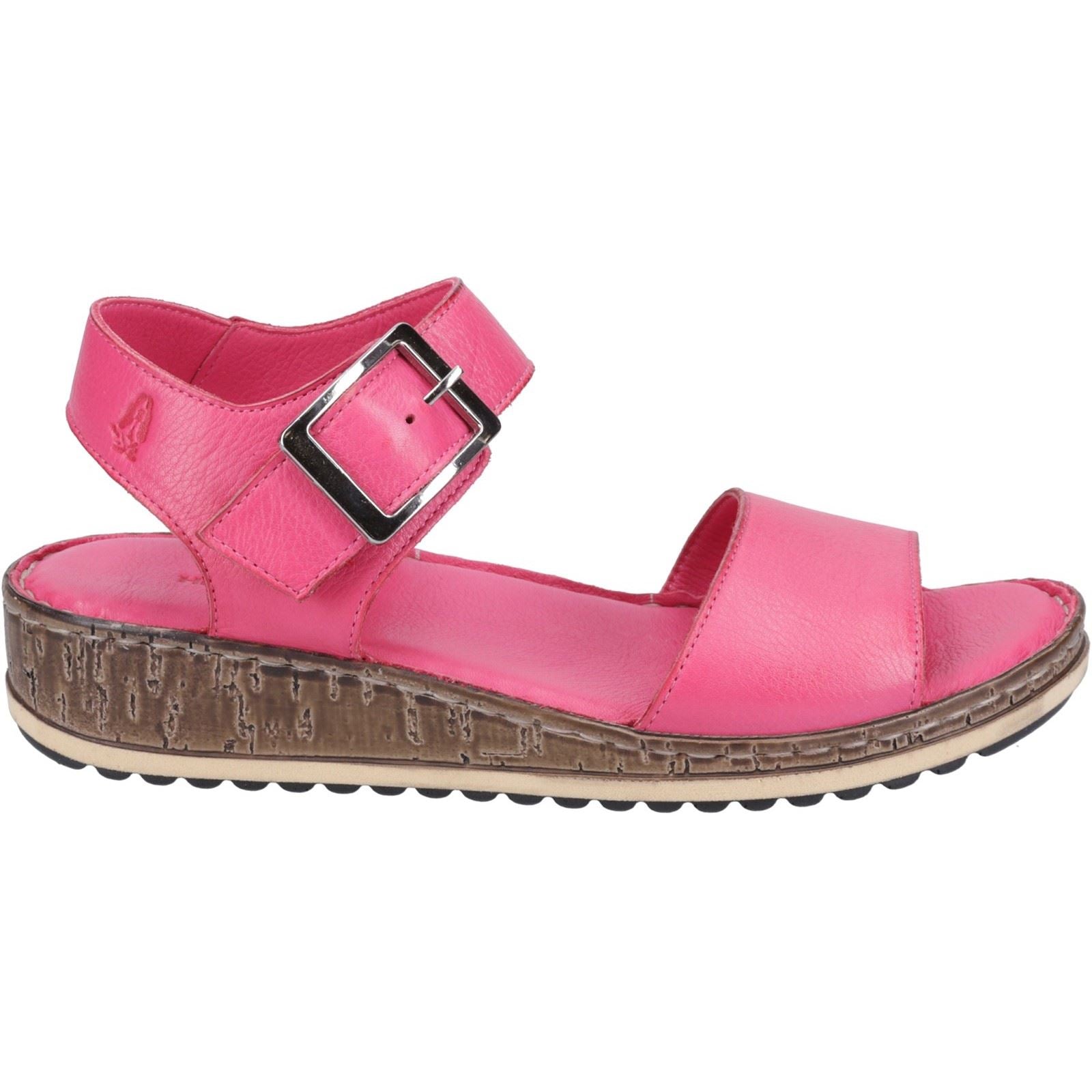 Hush Puppies Ellie Damen Sandalen Aus Leder In Fuchsia