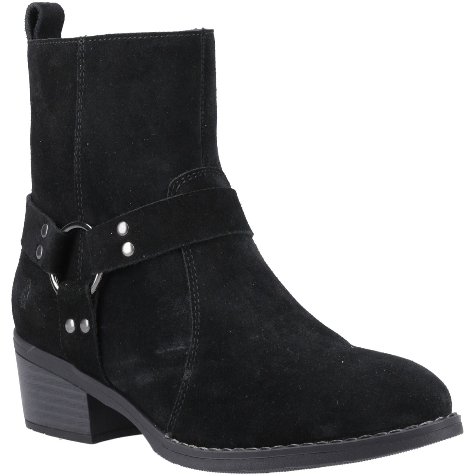 Hush Puppies Iria Damen Wildleder Schwarze Farbe Stiefeletten mit Absatz