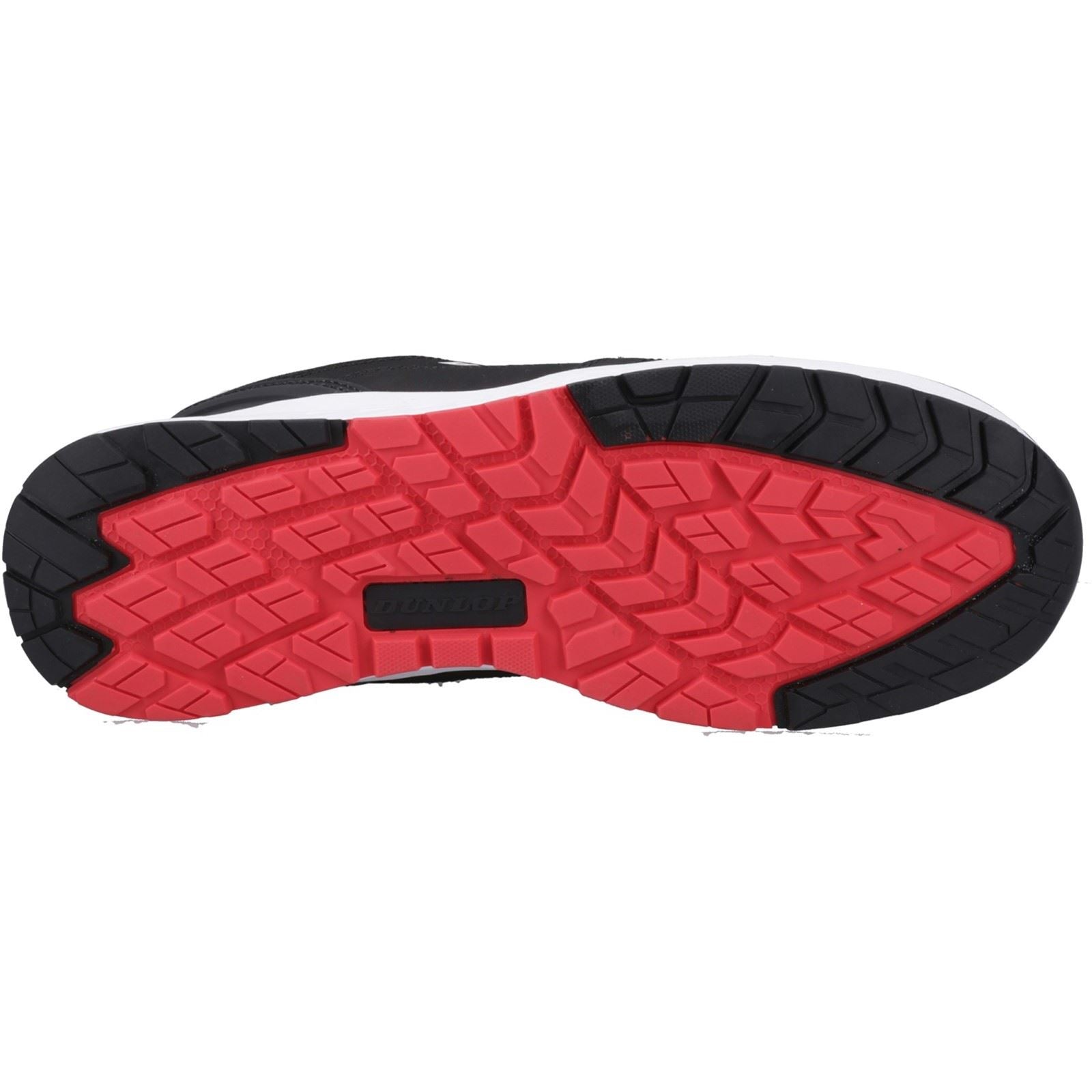 Dunlop Storm Nubuck Herren Sicherheits Sneakers Schwarz/Weiß/Rot