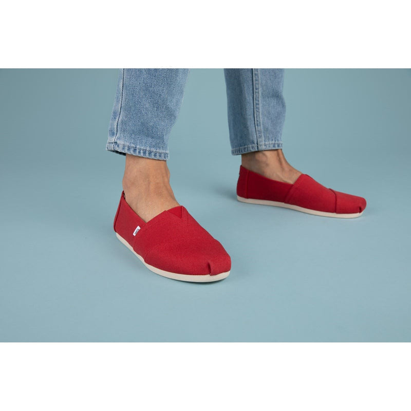 TOMS Alpargata 100% Baumwolle Herren Rote Espadrilles