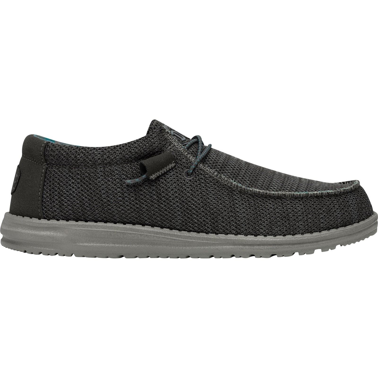 HEYDUDE Wally Sox Kunstwildleder Herren Bootsschuhe In Anthrazit