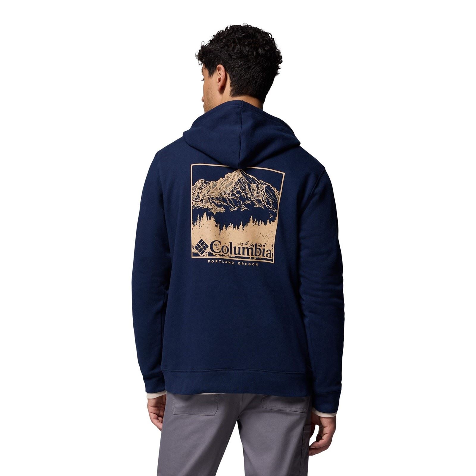 Columbia Columbia Trek Graphic Hoodie Trek Grafik Hoodie Baumwolle Männer Blauer Kapuzenpullover