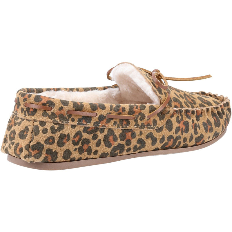 Hush Puppies Allie Wildleder Damen Leoparden Hausschuhe