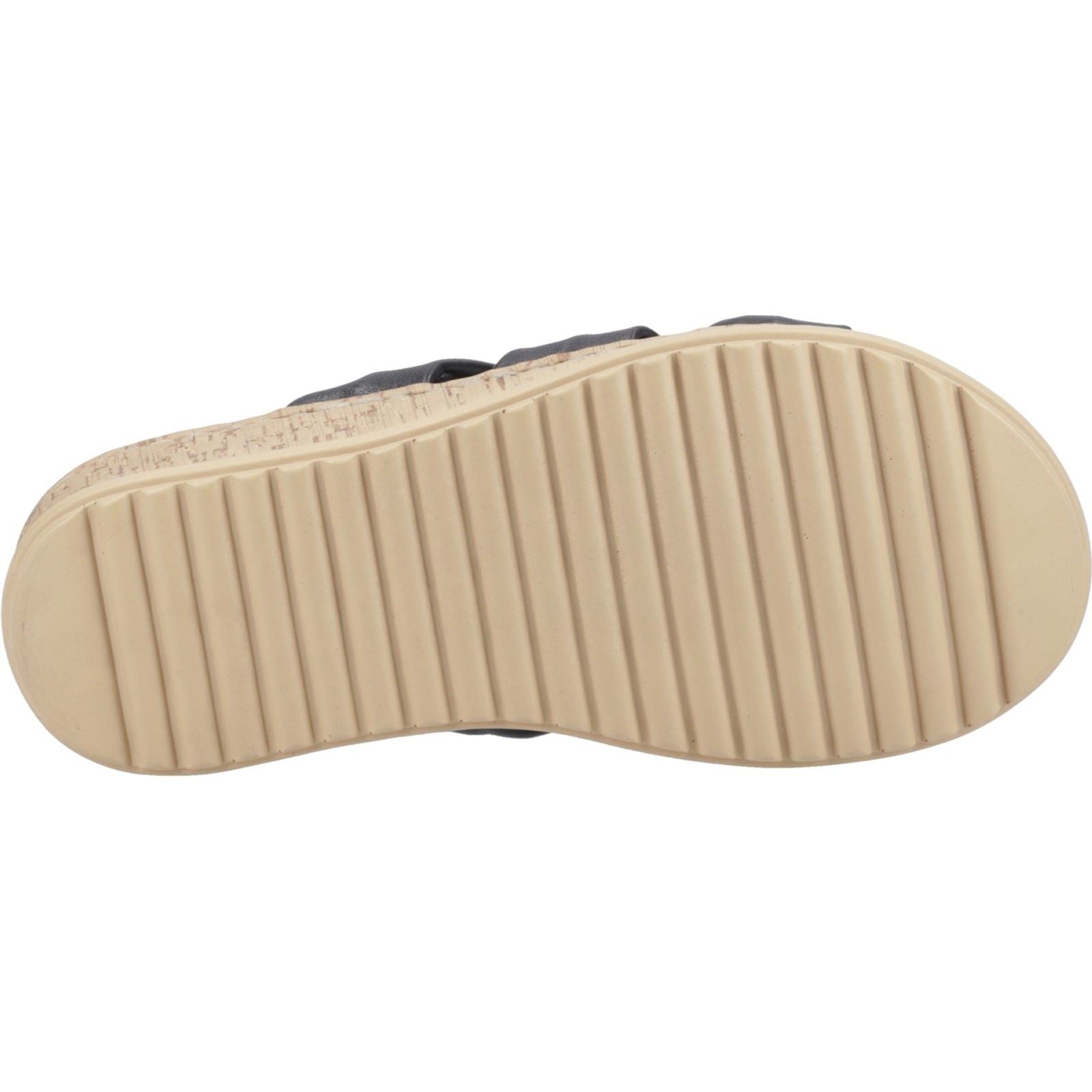 Hush Puppies Eden Wide Fit Damen Sandalen Aus Schwarzem Leder
