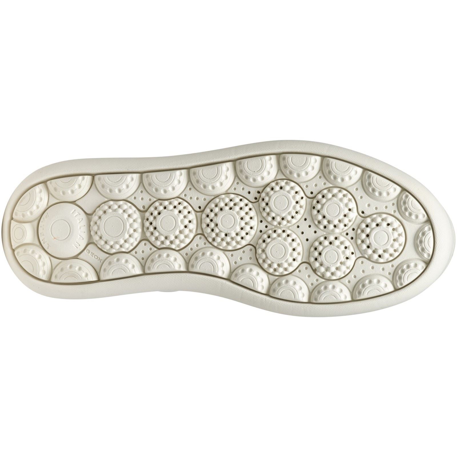 Geox D SPHERICA ECUB-2 Damen Sneaker Weiß/Lichtgold