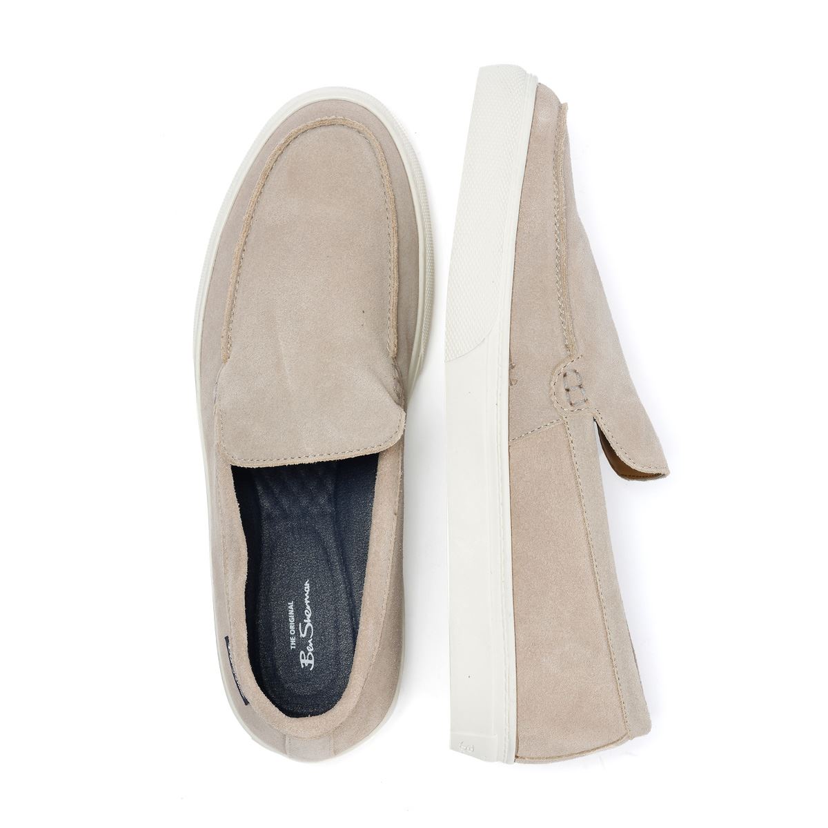 Ben Sherman Almer Wildleder Herren Graue Loafer
