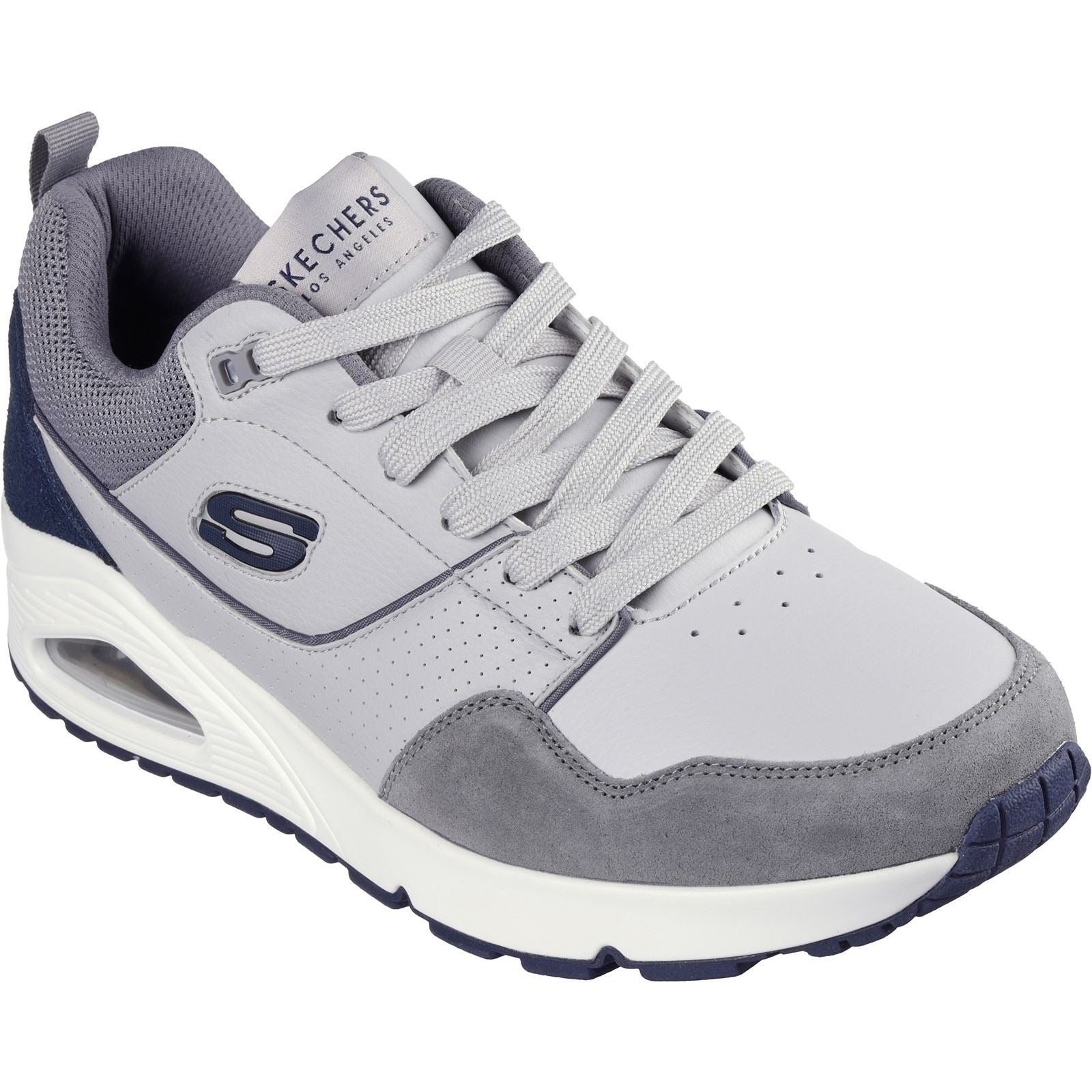 Skechers Uno - Retro One Leder Herren Graue Sneaker
