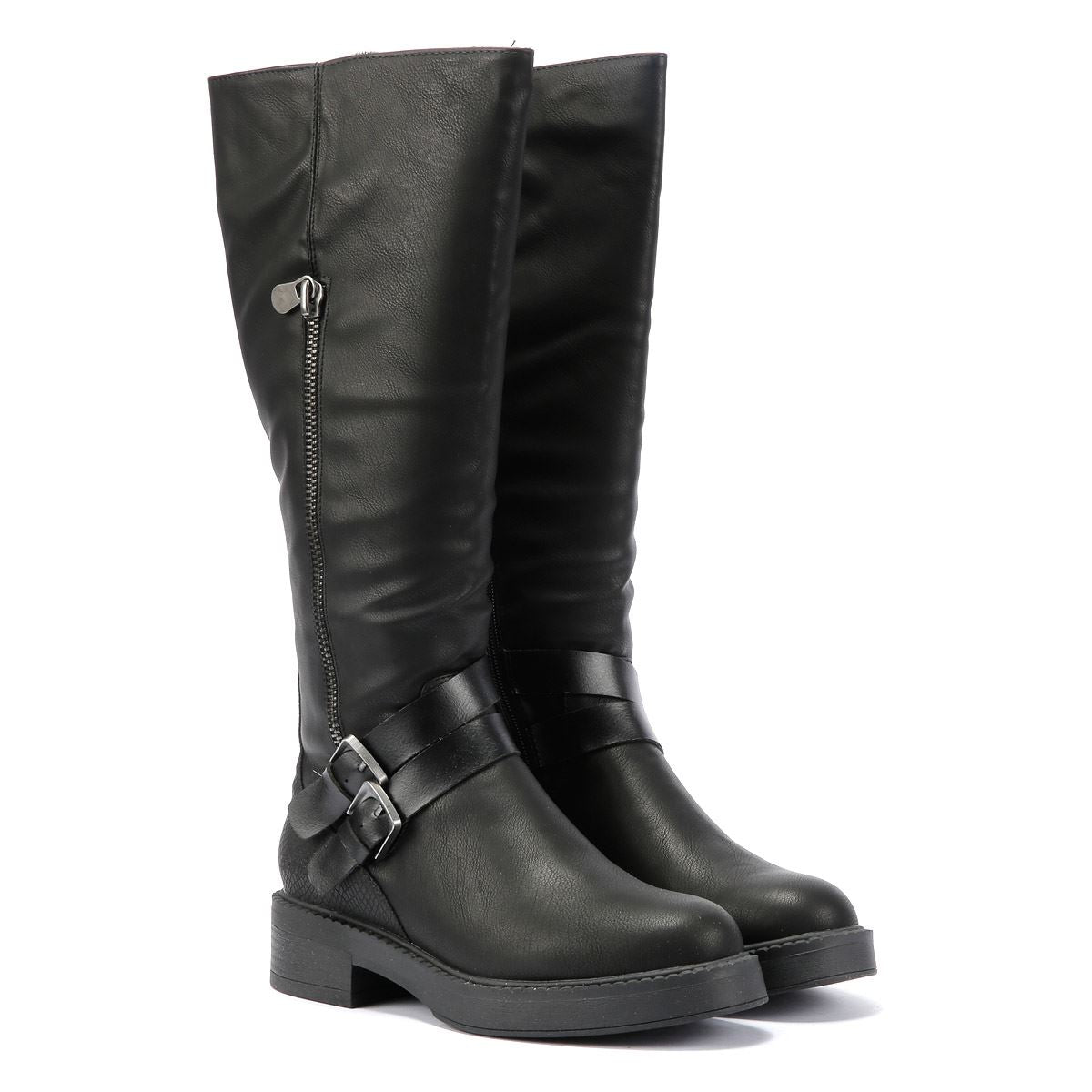 Blowfish Malibu Virtue 2 Damen Schwarzstiefel Aus Kunstleder
