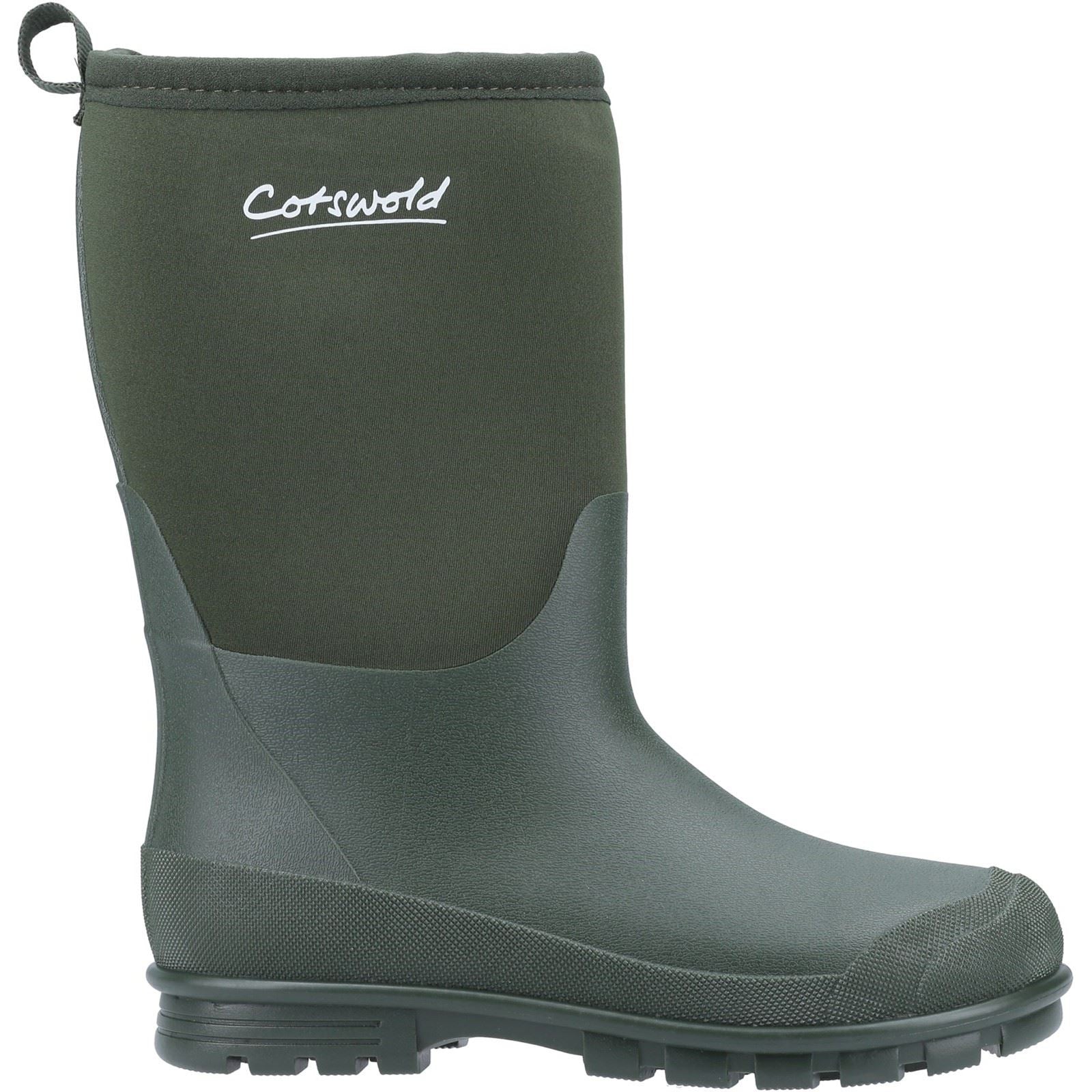 Cotswold Hilly Neoprene TPR+Neopren Unisex Kinder Gummistiefel in Grün