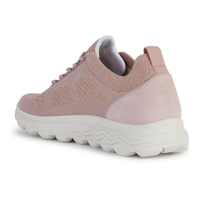 Geox D Spherica A Leder Damen Leichte Rosé Sneakers