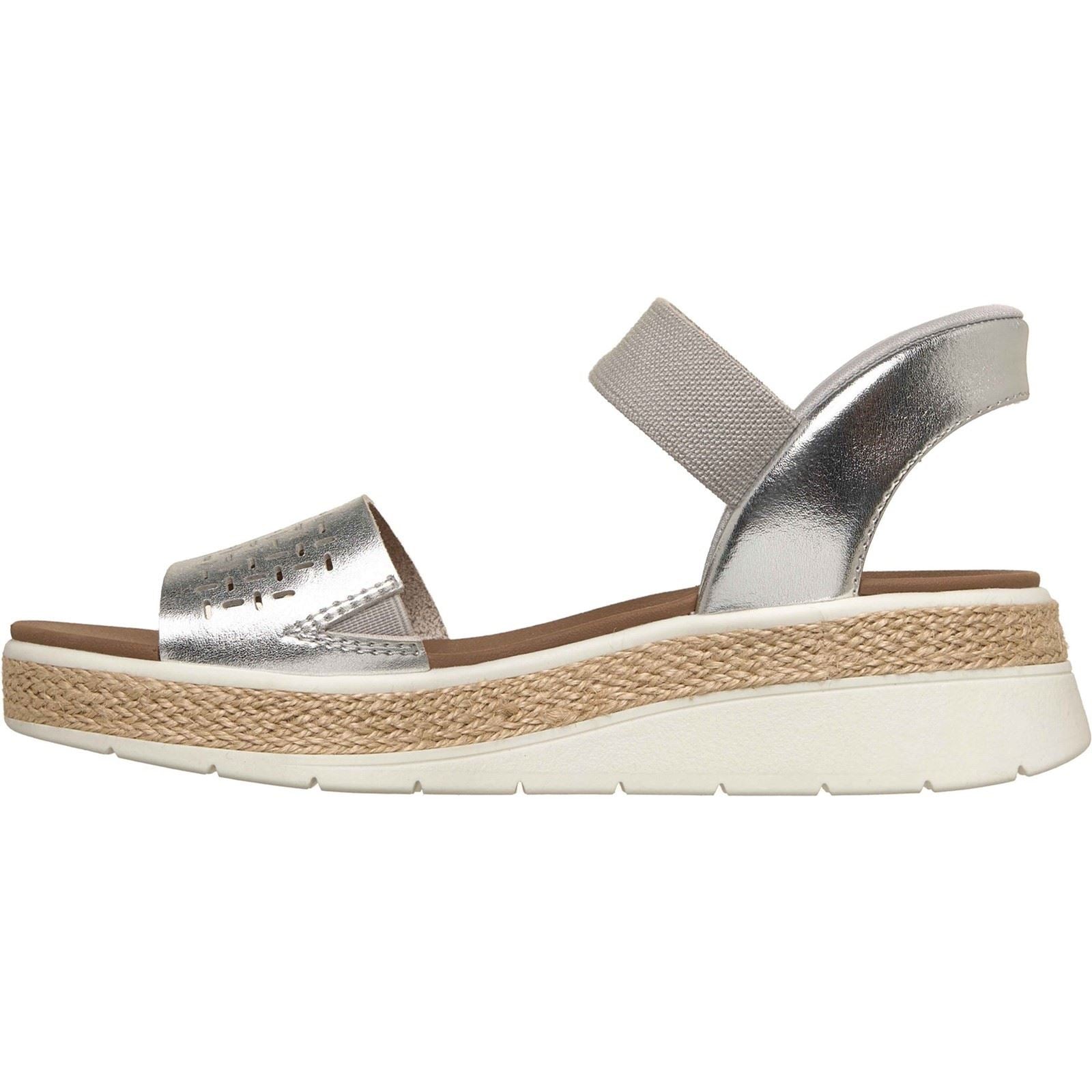 Skechers BOBS Sun Ray Damen Silberne Sandalen