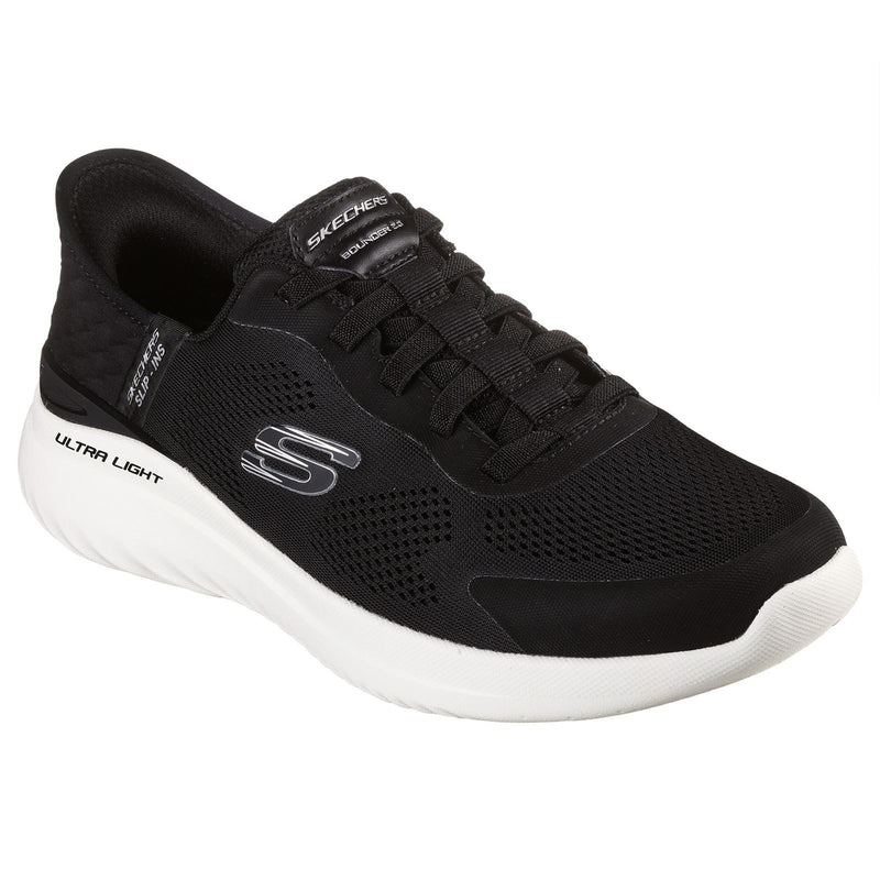 Skechers Bounder 2.0 Emerged Textile Herren-Sneaker In Schwarz/Weiß