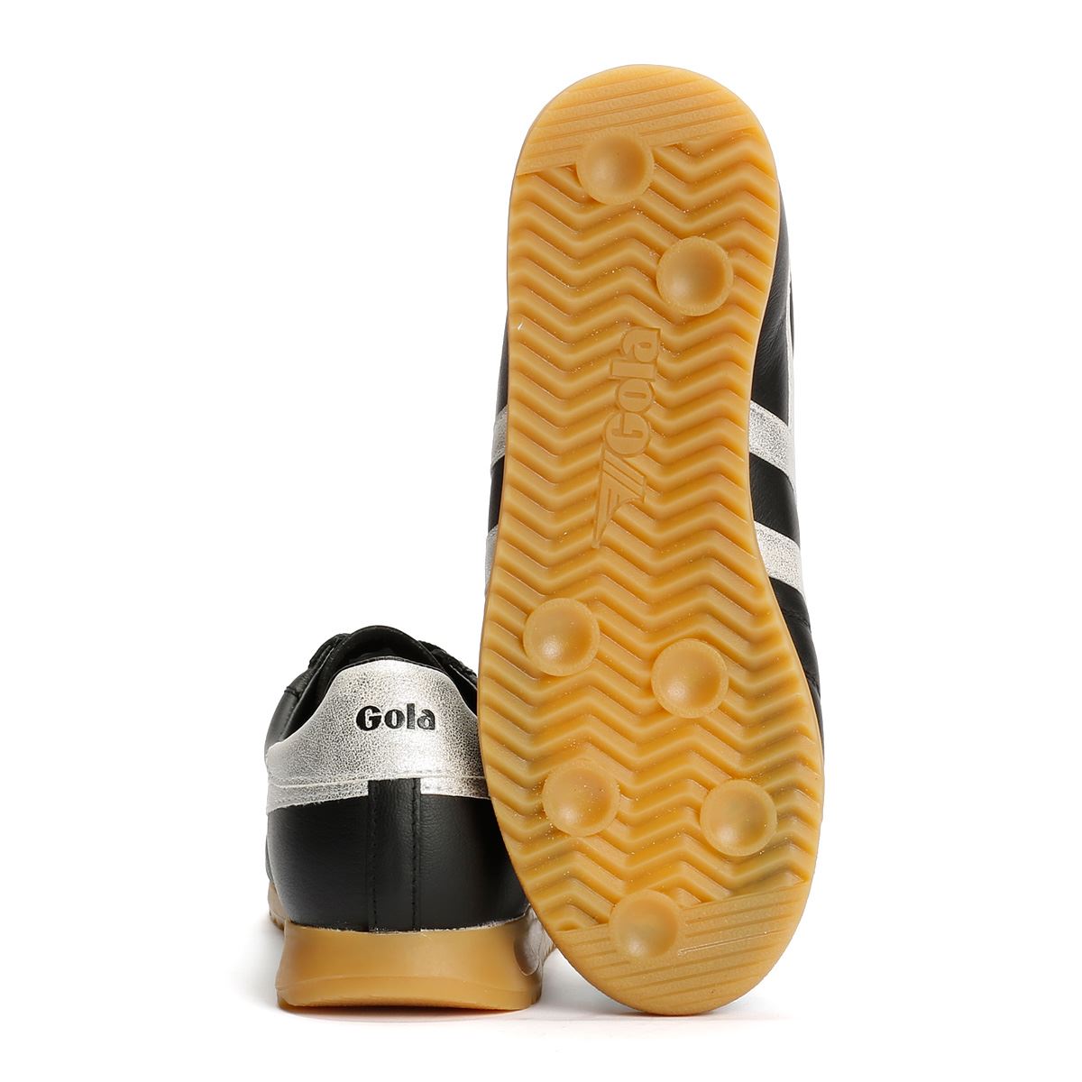 Gola Stadium Leder Damen Schwarze Sneaker