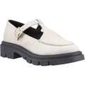 Hush Puppies Nella T-Bar Damen Wildlederschuhe In Creme