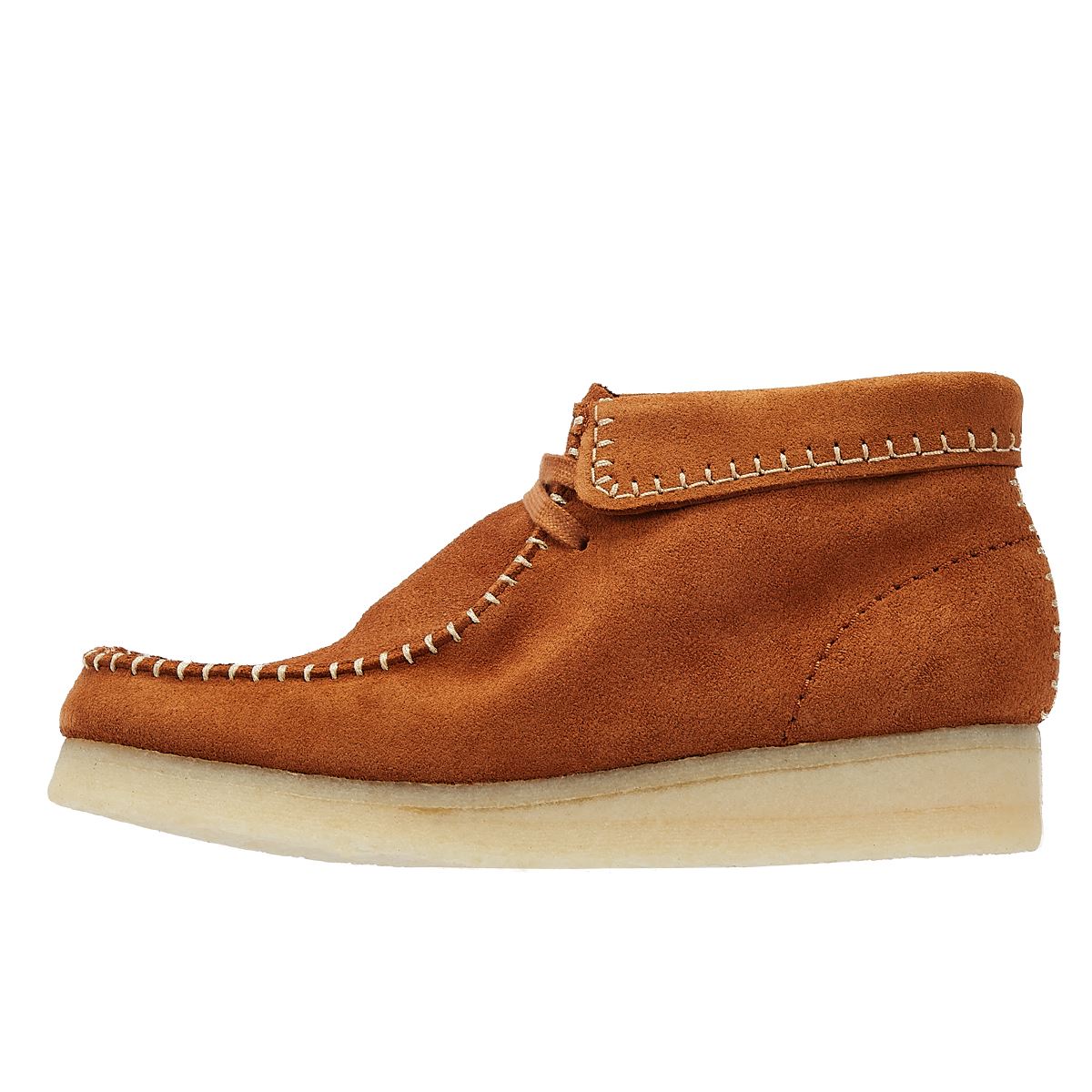Clarks Wallabee-Stitch-Wildlederdamenstiefel In Ingwer