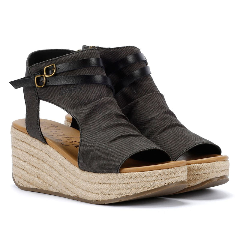 Blowfish Malibu Lacey Damen Sandalen Aus Schwarzem Denim