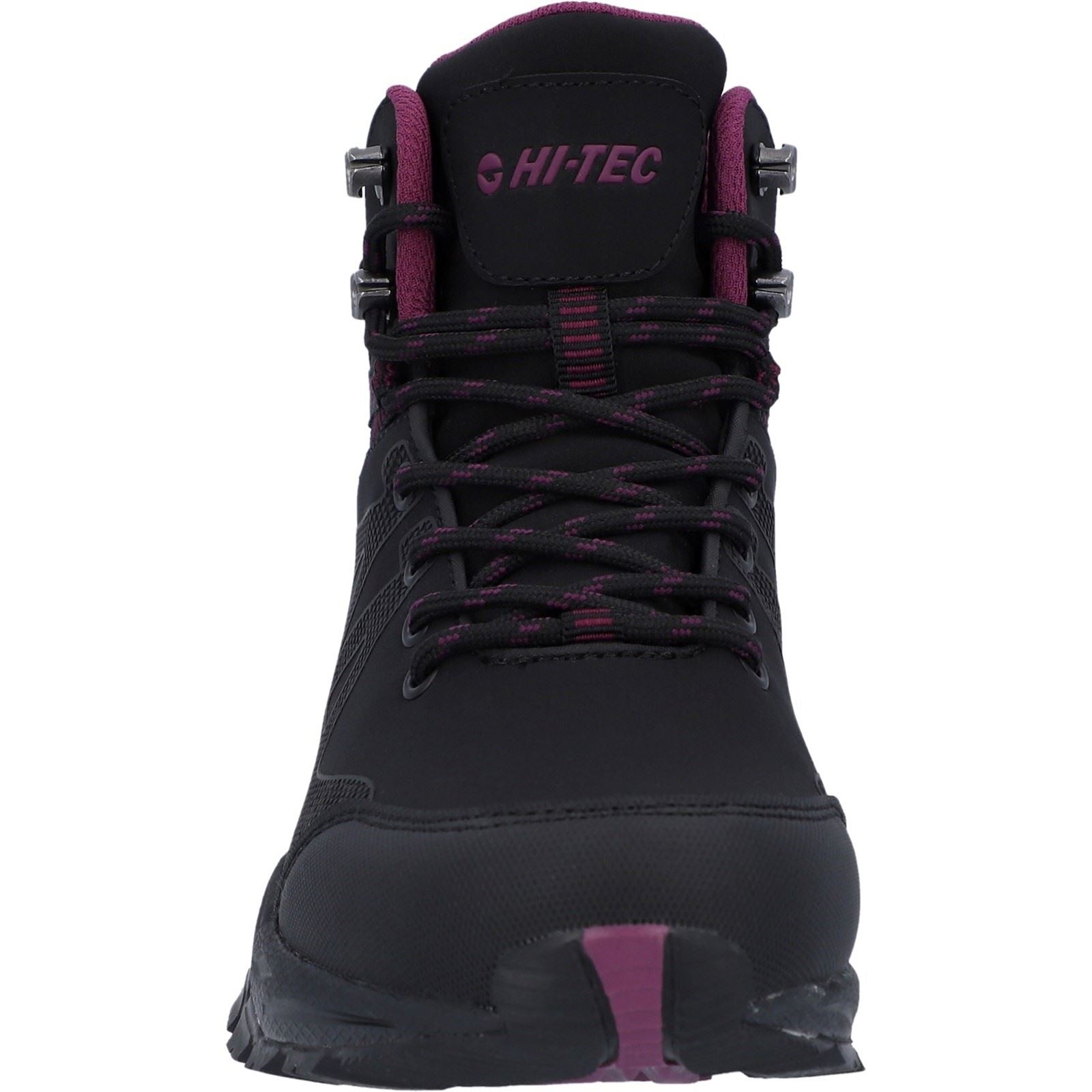 Hi-Tec Jackdaw Mid WP Polyester Damen Schwarz/Burgunder Wanderstiefel
