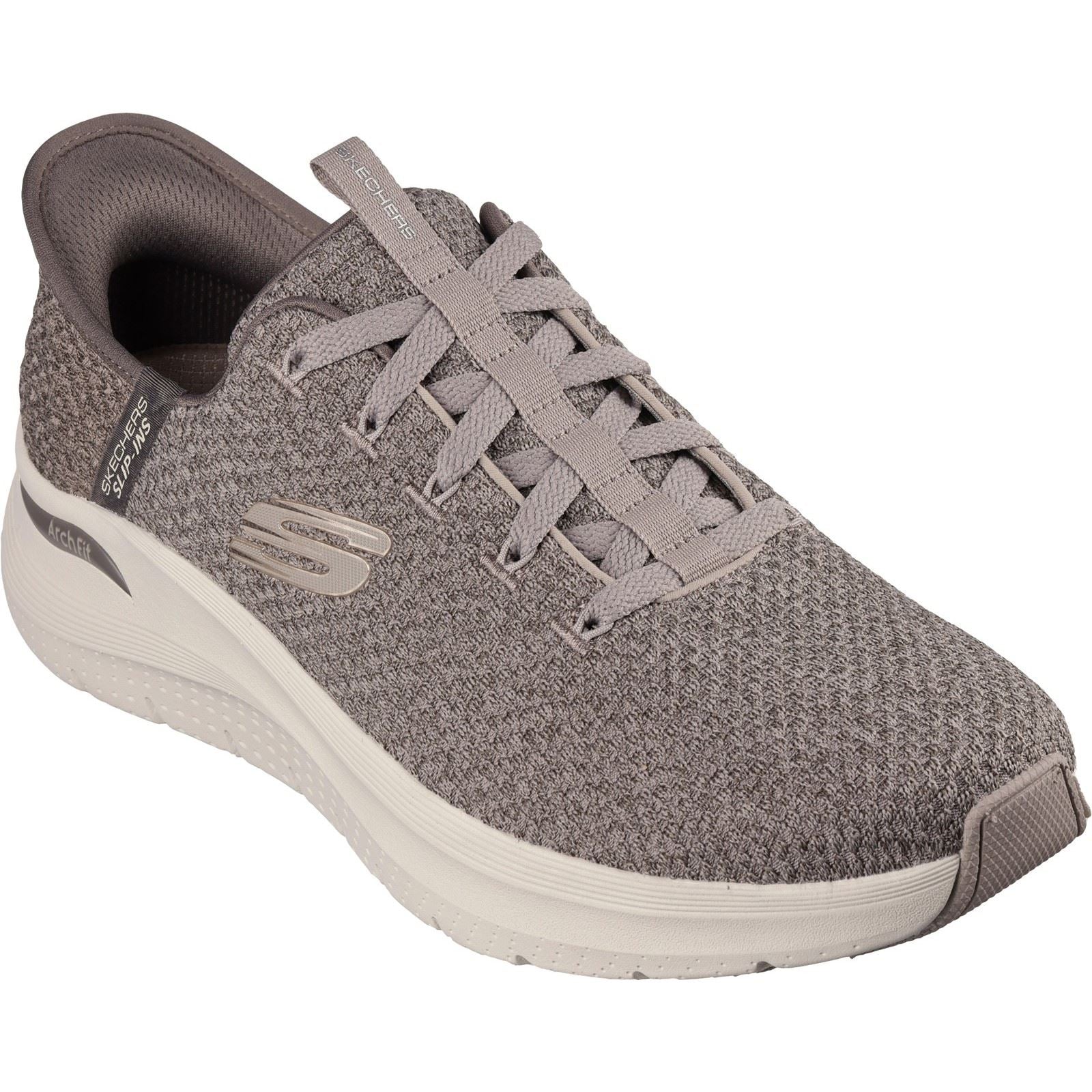 Skechers Arch Fit 2.0 Look Ahead Textile Herren Sneaker In Taupe
