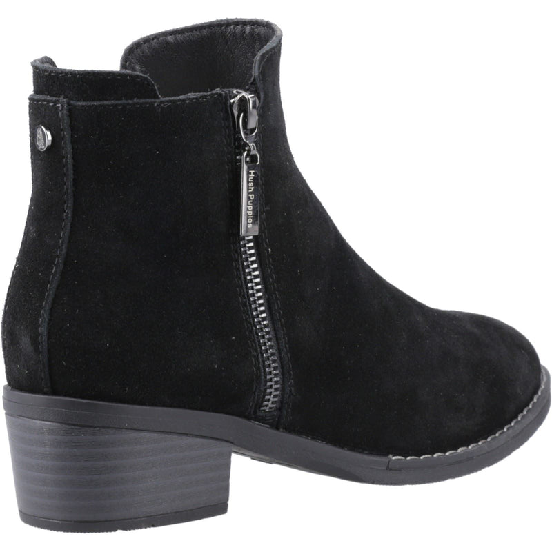 Hush Puppies Ingrid Damen Wildleder Schwarze Farbe Stiefeletten mit Absatz
