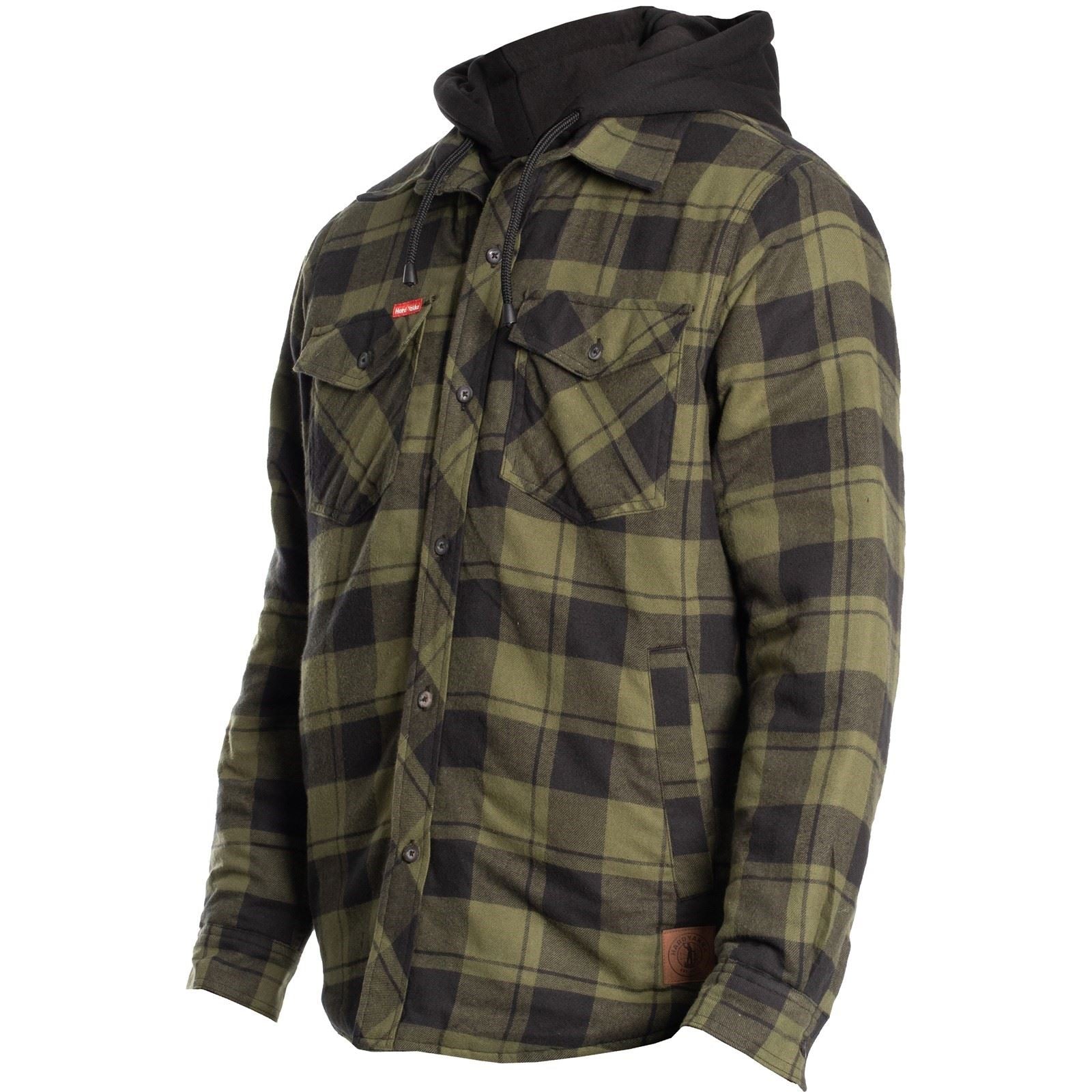 Hard Yakka Quilted Flannel Shacket Herren Grün Hemdjacke