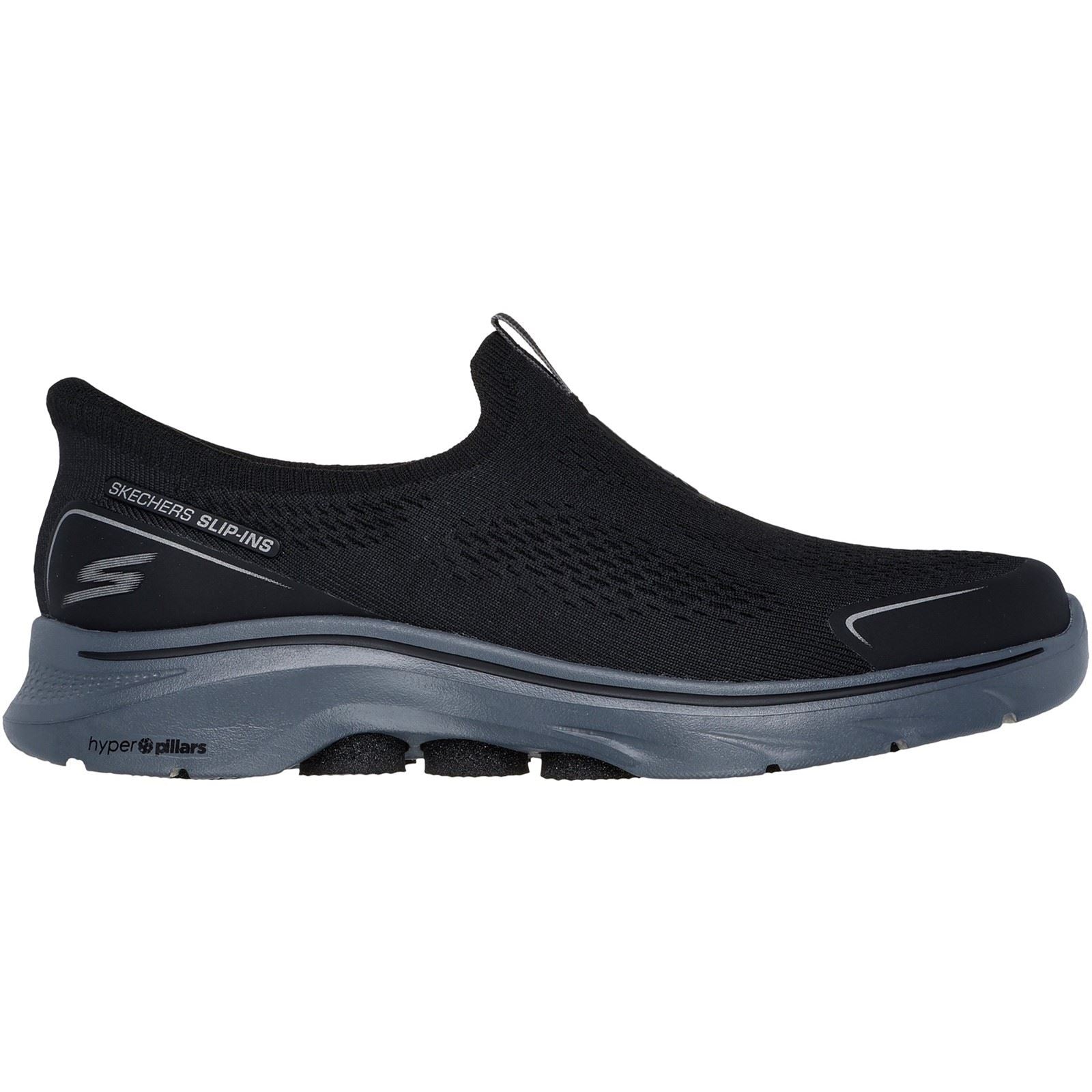 Skechers GO WALK 7 Easy On Evolution Textile Herrenschuhe In Schwarz/Grau
