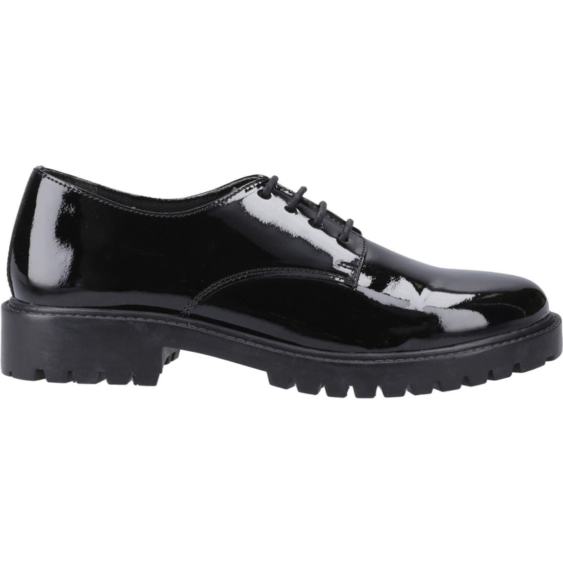Hush Puppies Aubrey Mädchenschwarze Derby Schuhe Aus Leder