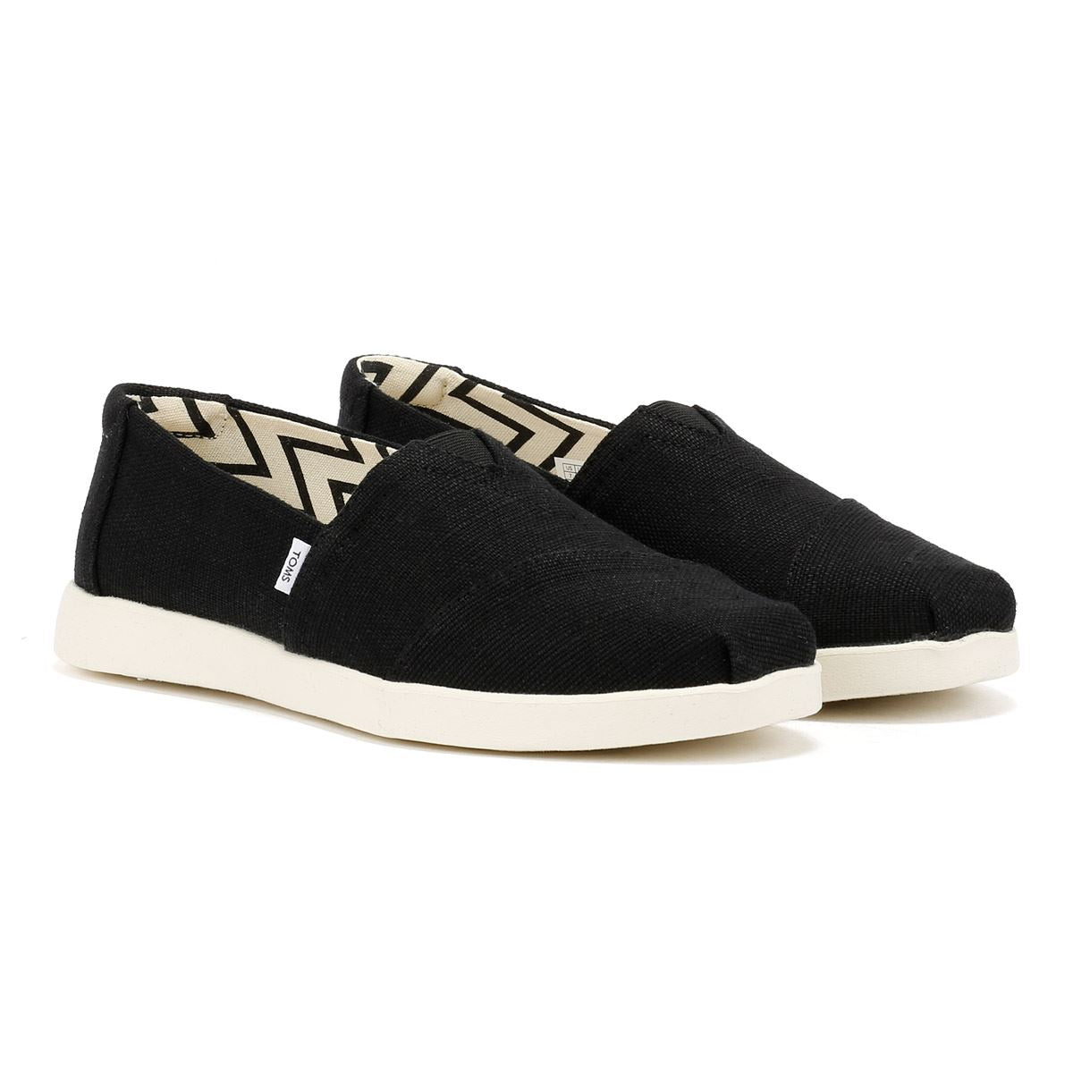 TOMS Alpargata Plus Heritage Canvas Damen Espadrilles In Schwarz