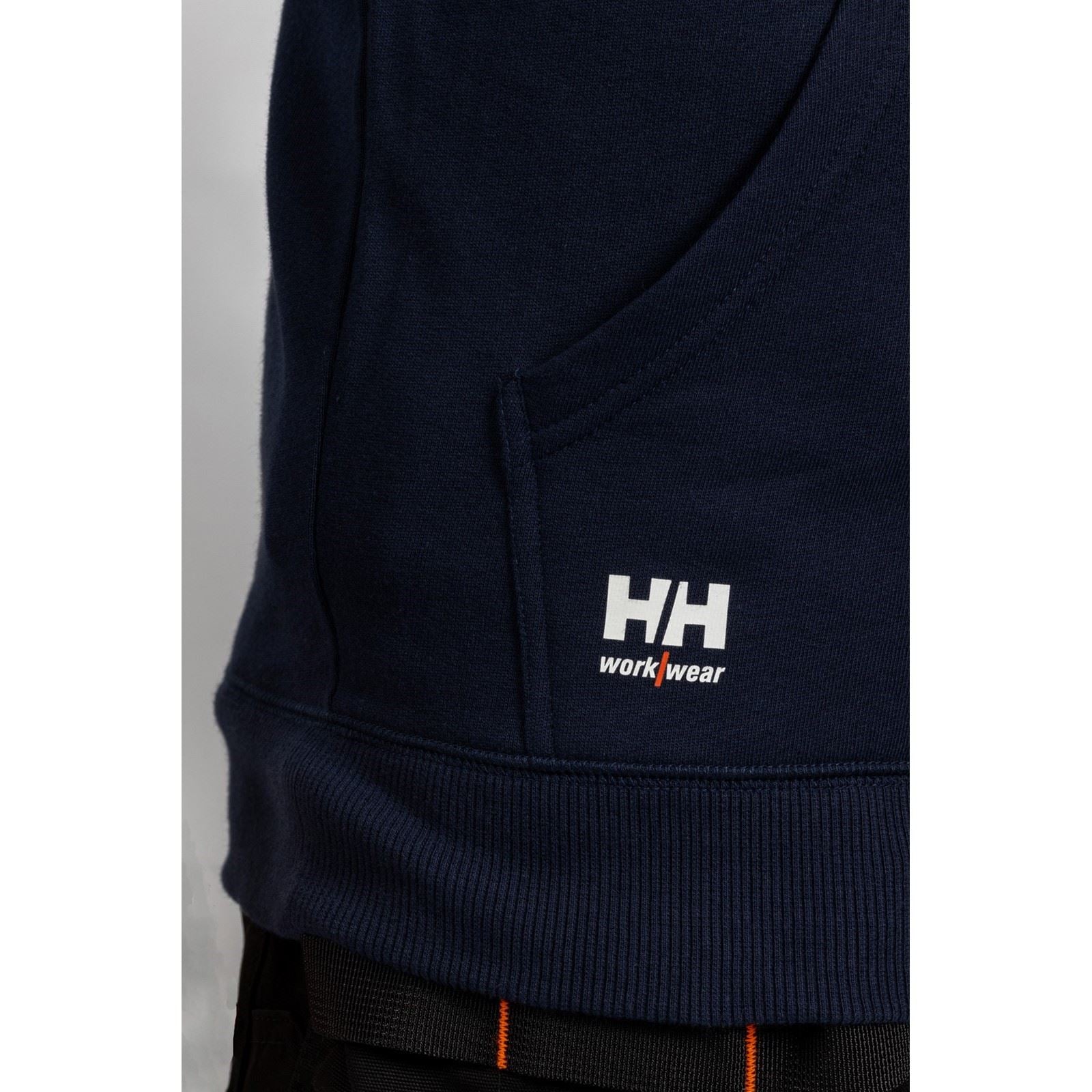 Helly Hansen Workwear Manchester Zip Baumwoll Herrenblauer Kapuzensweatshirt