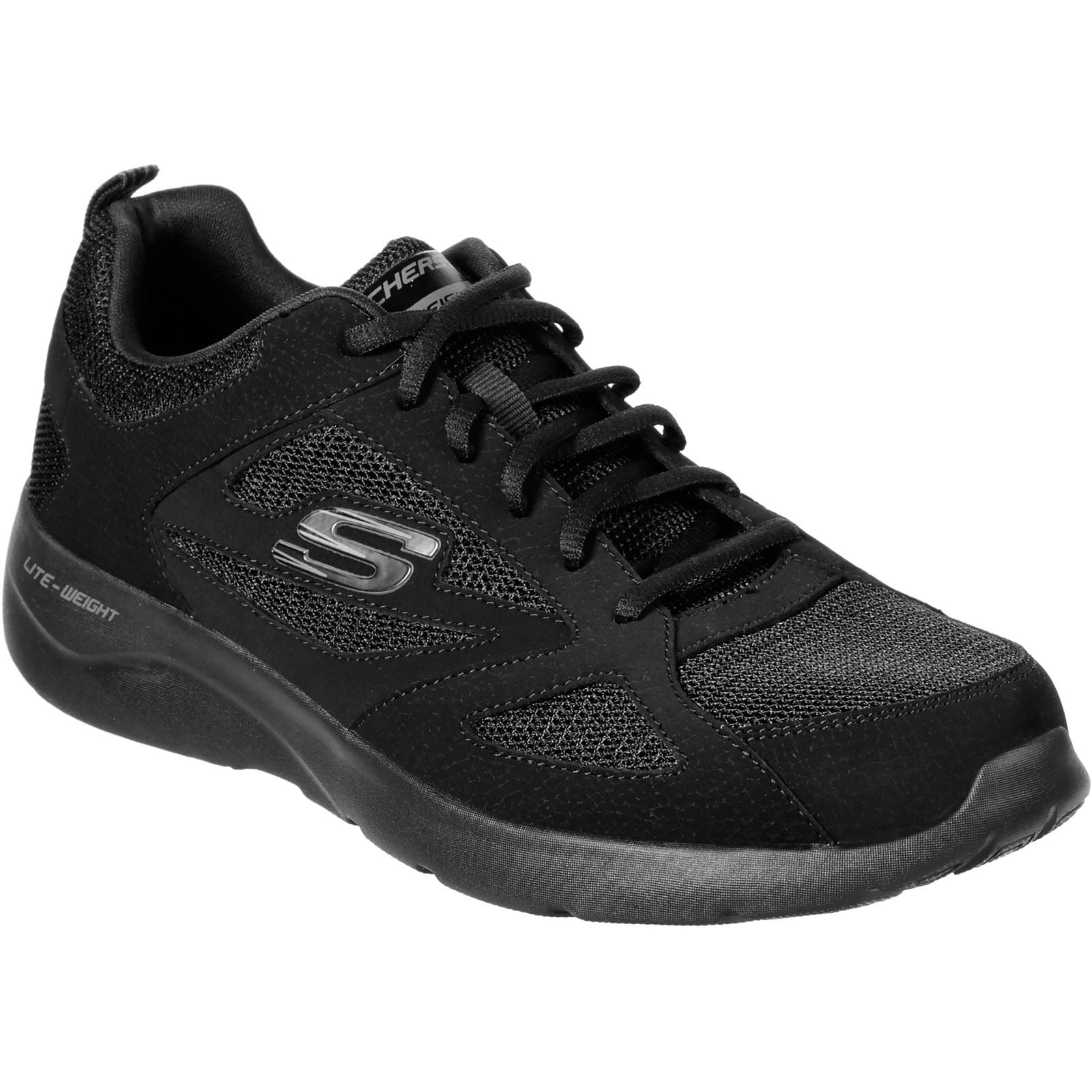 Skechers Dynamight 2.0 Netz Herren Schwarze Turnschuhe