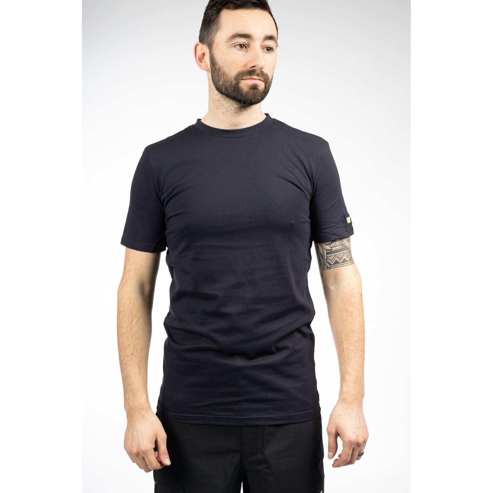 Caterpillar Essentials Short Sleeve Baumwoll Herrenblaue T-Shirts Mit Kurzen Ärmeln