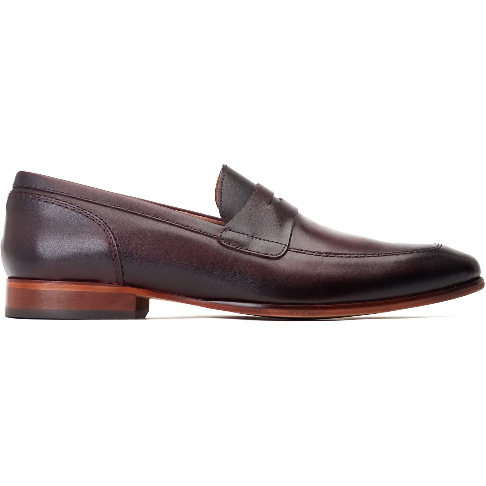 Base London Bruno Leder Herren Bordo Loafer