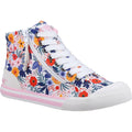 Rocket Dog Jazzin Malden Floral Baumwoll-Damensneaker In Weiß/Mehrfarbig