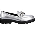 Hush Puppies Gianna Leder Damen Silber Loafers